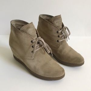 Prada Suede wedge half boot Sneaker